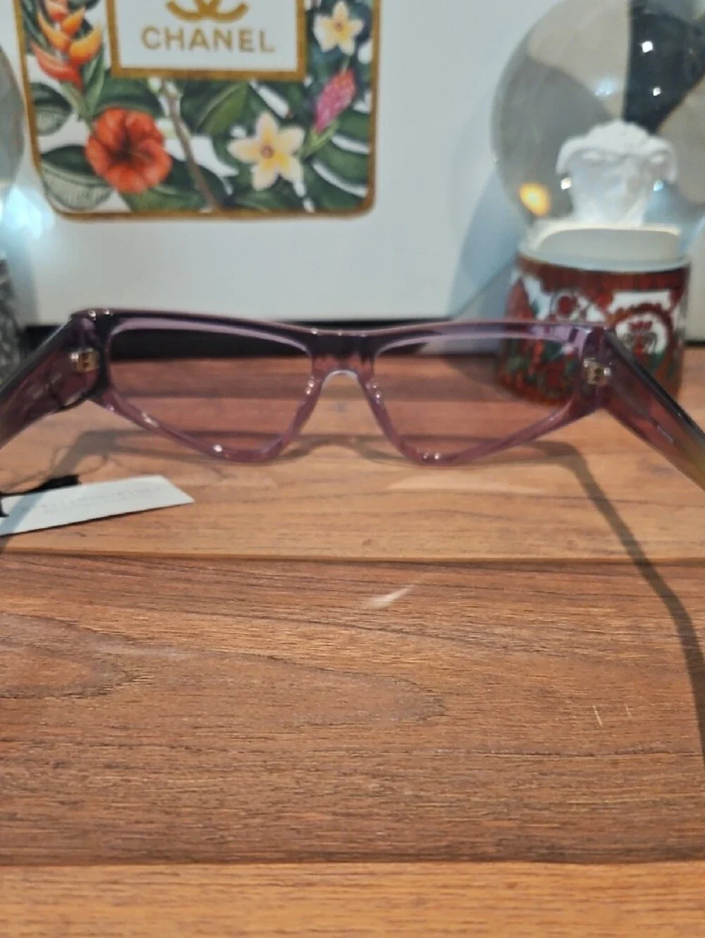 Stella McCartney Purple Slim Cat-Eye Sunglasses